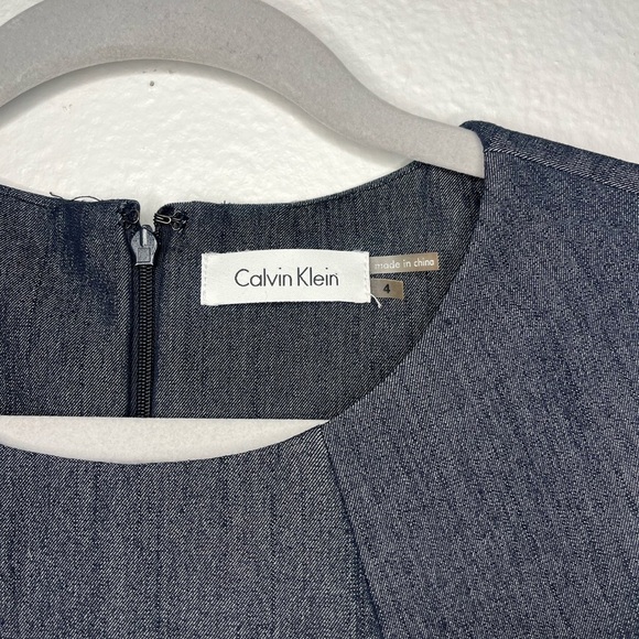 Calvin Klein Dark Blue-Gray Sleeveless Sheath Dress β Size 4 πΌπ - Picture 2 of 5